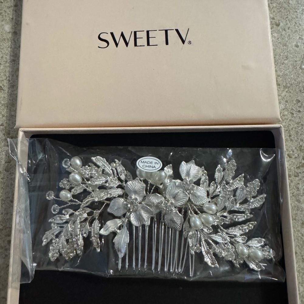 Silver Bridal Hair Comb